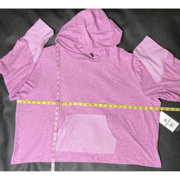 Nine West Active Performance Athletic Hoodie Women PLUS 3X Pink Pullover NEW - Picture 7 of 9